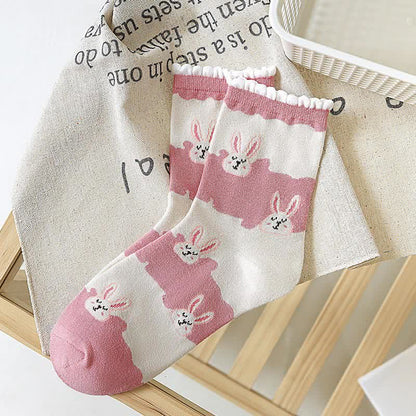 Chaussettes mignonnes lapin (5 paires) - image 7