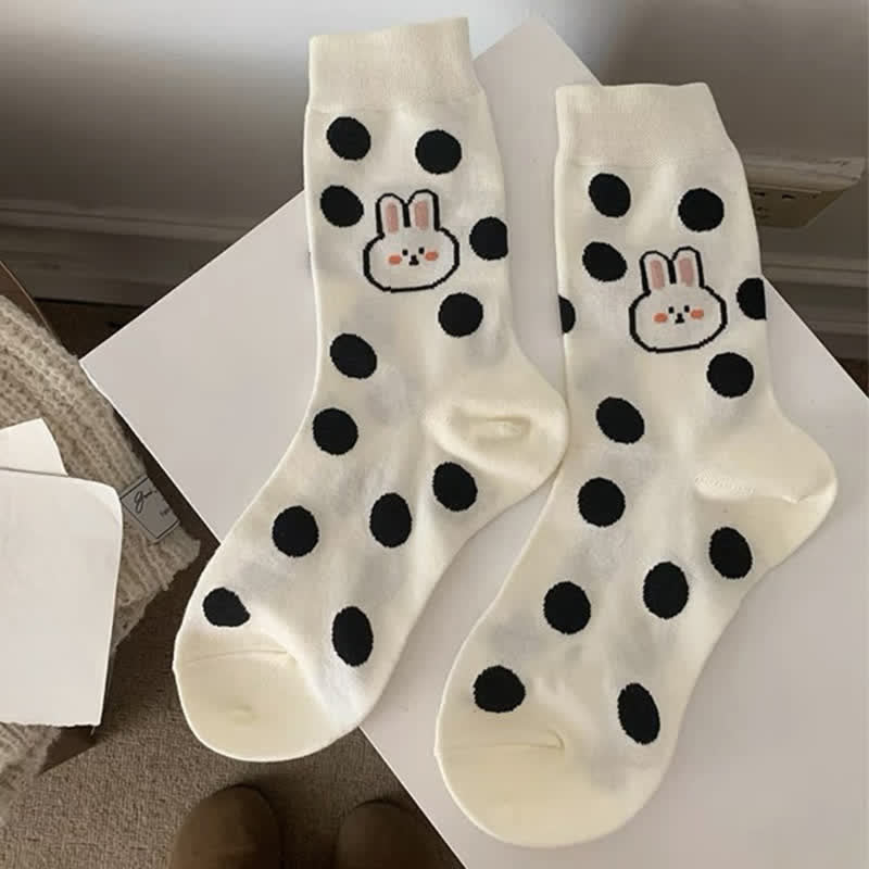 Chaussettes à pois lapin (4 paires) - image 5