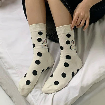 Chaussettes à pois lapin (4 paires) - image 2