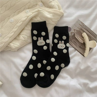 Chaussettes à pois lapin (4 paires) - image 7