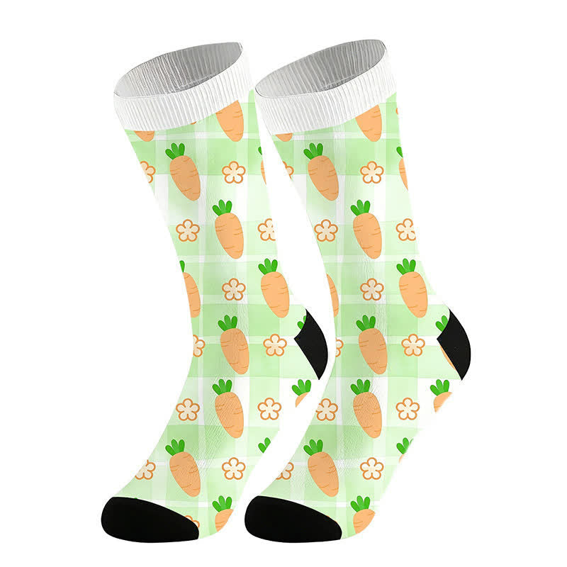 Chaussettes à motif carotte (2 paires) - Vert - UE36-44 (US3-10) - image 6