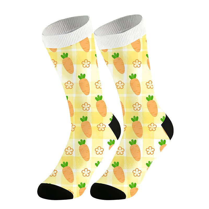 Chaussettes à motif carotte (2 paires) - Jaune - UE36-44 (US3-10) - image 5