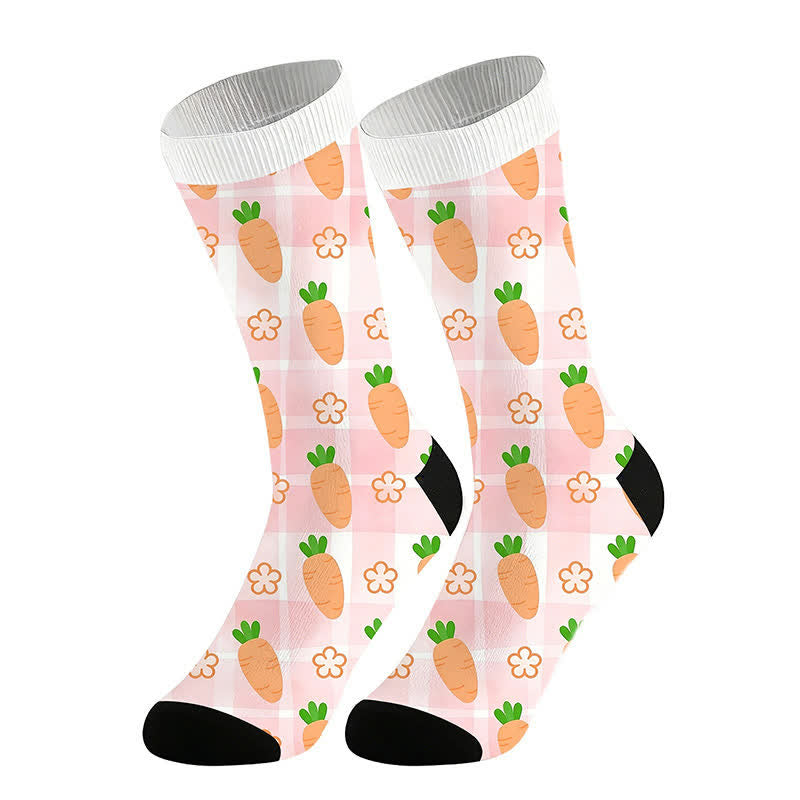 Chaussettes à motif carotte (2 paires) - Rose - UE36-44 (US3-10) - image 4