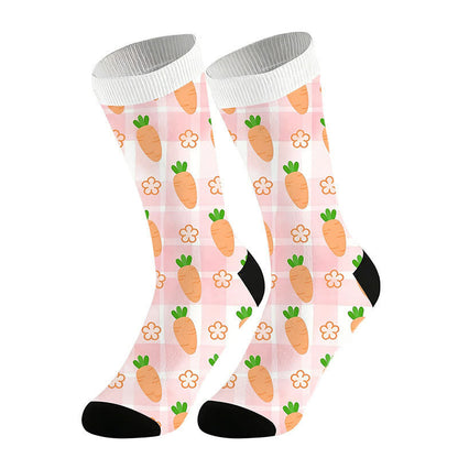 Chaussettes à motif carotte (2 paires) - Rose - UE36-44 (US3-10) - image 4