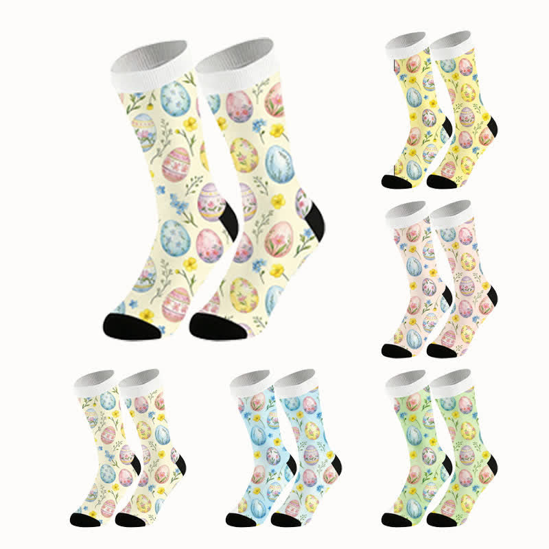 Chaussettes pastel œuf de Pâques (2 paires) - image 1