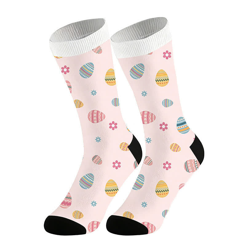 Chaussettes à fleurs de Pâques (2 paires) - Rose - UE36-44 (US3-10) - image 4