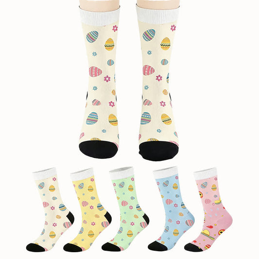 Chaussettes à fleurs de Pâques (2 paires) - image 0