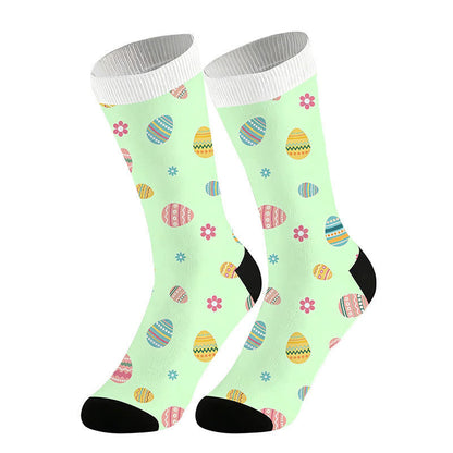 Chaussettes à fleurs de Pâques (2 paires) - Vert - UE36-44 (US3-10) - image 3