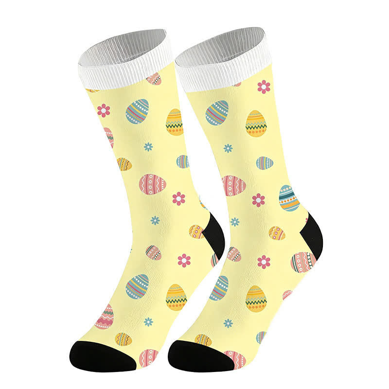 Chaussettes à fleurs de Pâques (2 paires) - Jaune - UE36-44 (US3-10) - image 2
