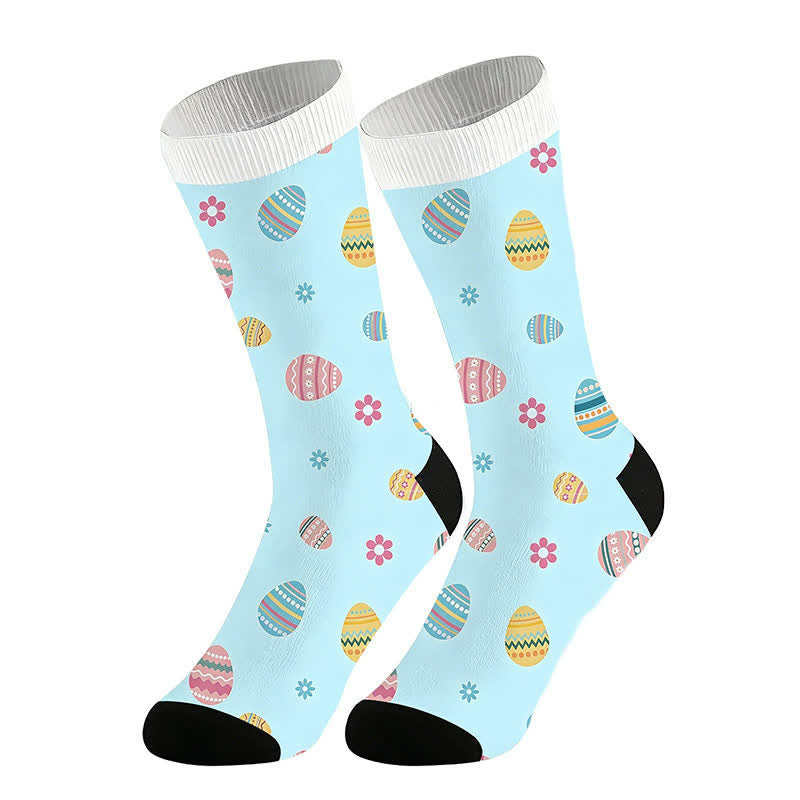 Chaussettes à fleurs de Pâques (2 paires) - Bleu - UE36-44 (US3-10) - image 6
