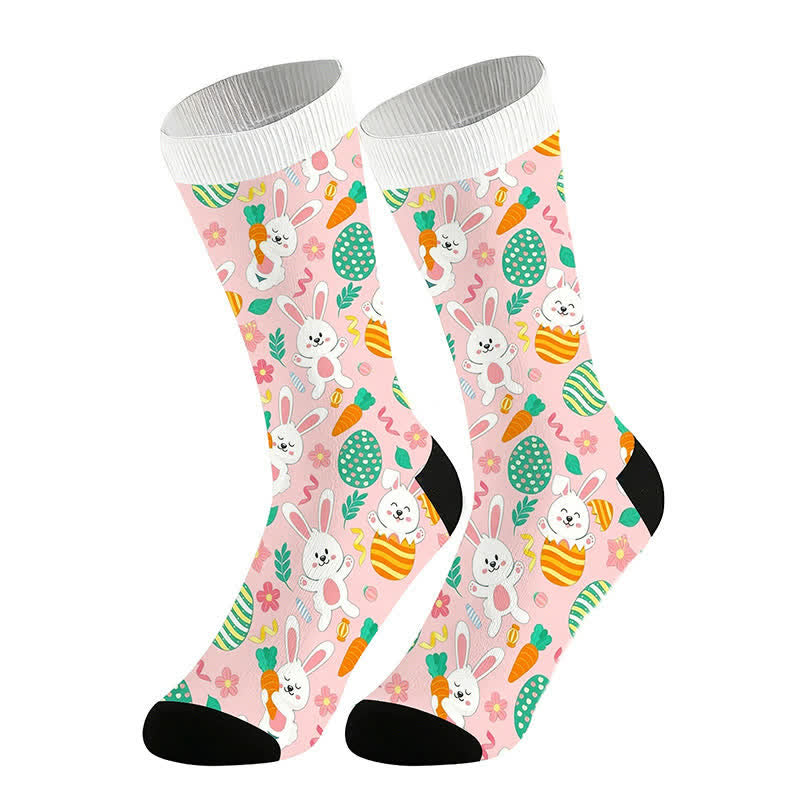 Chaussettes à motif lapin de Pâques (2 paires) - Rose - UE36-44 (US3-10) - image 4