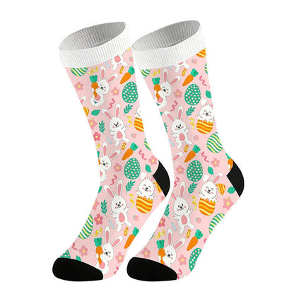 Chaussettes à motif lapin de Pâques (2 paires) - Rose - UE36-44 (US3-10) - image 4