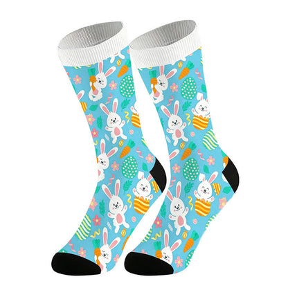 Chaussettes à motif lapin de Pâques (2 paires) - Bleu - UE36-44 (US3-10) - image 6