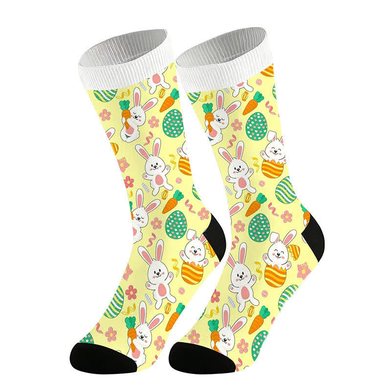 Chaussettes à motif lapin de Pâques (2 paires) - Jaune - UE36-44 (US3-10) - image 3