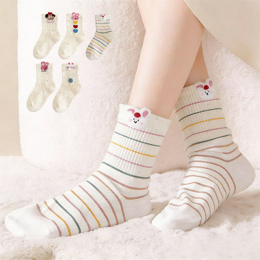 Chaussettes Cozy Bunny Quarter (5 paires) - Multicolore - 40(US2-7) - image 0