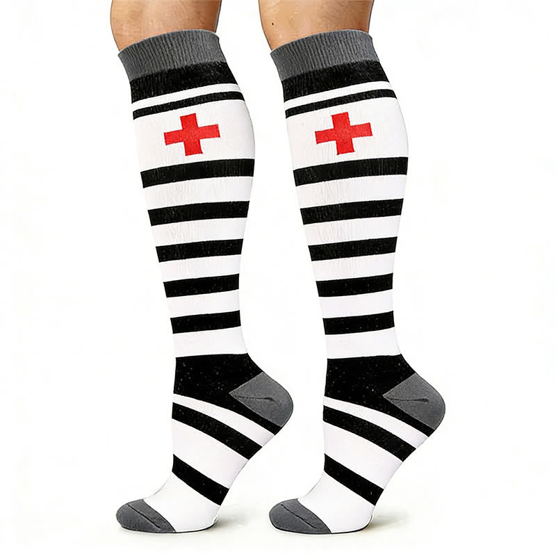 Chaussettes de compression à imprimé médical (5 paires) - image 4