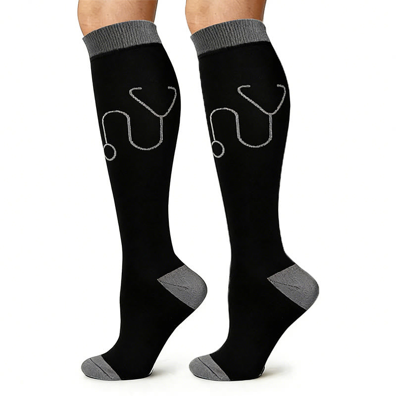 Chaussettes de compression à imprimé médical (5 paires) - image 5