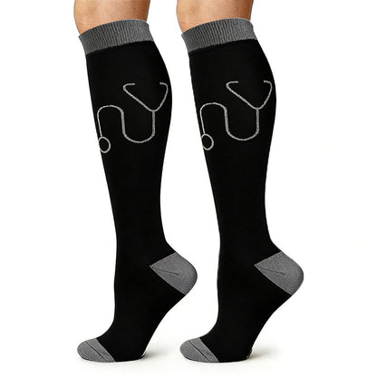 Chaussettes de compression à imprimé médical (5 paires) - image 5