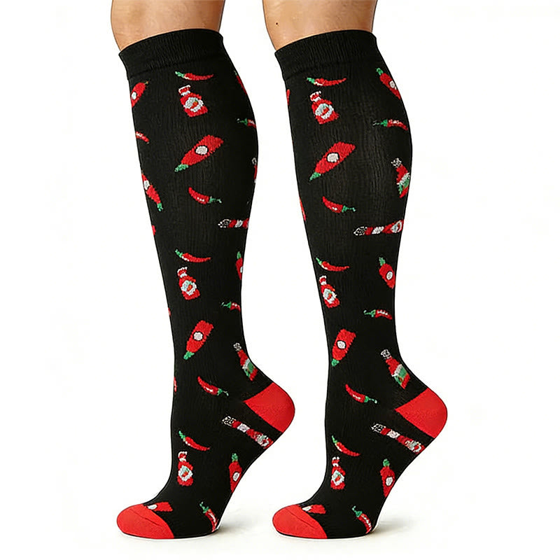 Chaussettes de compression à imprimé amusant (4 paires) - image 3