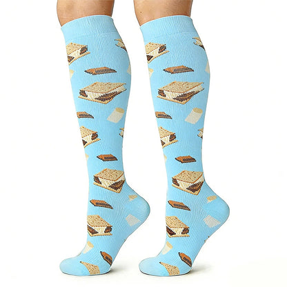 Chaussettes de compression à imprimé amusant (4 paires) - image 5