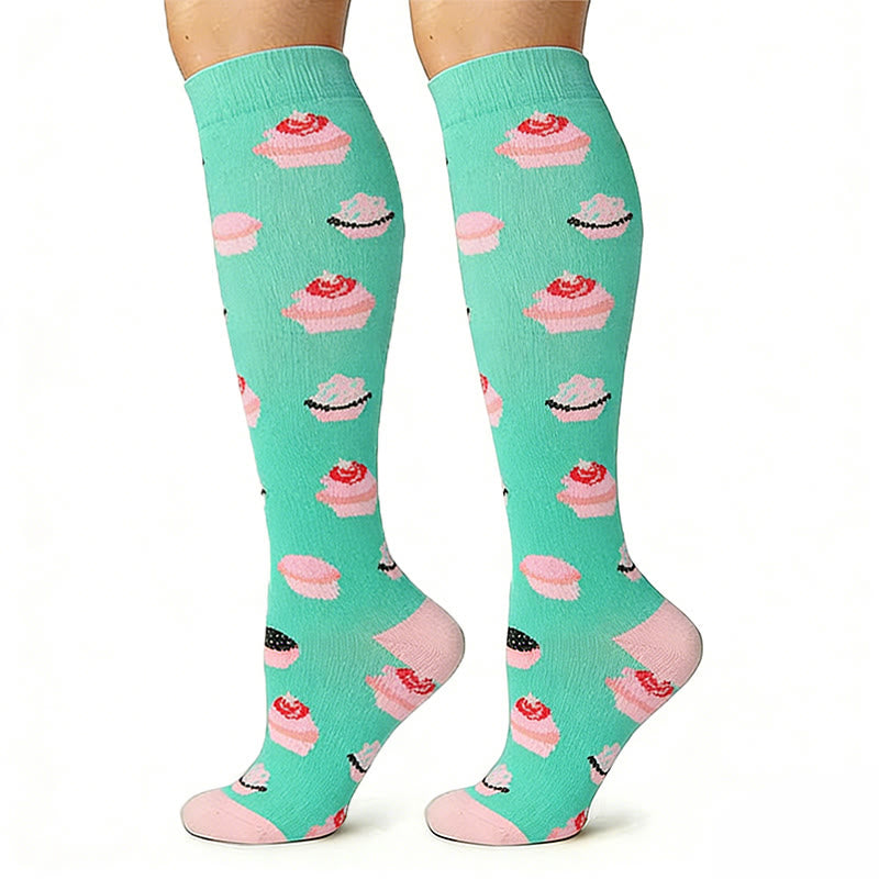 Chaussettes de compression à imprimé amusant (4 paires) - image 2