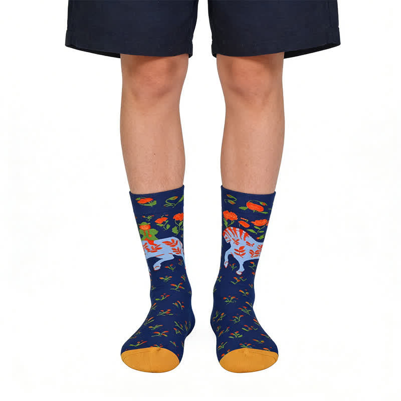 Chaussettes courtes en coton Blue Horse - Bleu - EU36-43(US3-9) - image 0
