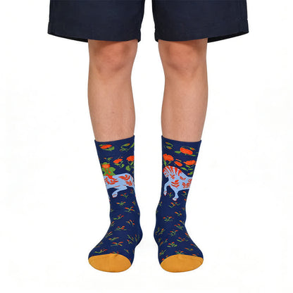 Chaussettes courtes en coton Blue Horse - Bleu - EU36-43(US3-9) - image 0