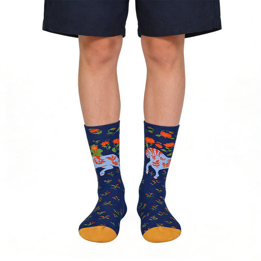 Chaussettes courtes en coton Blue Horse - Bleu - EU36-43(US3-9) - image 0