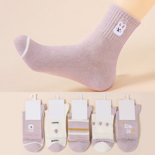 Chaussettes de Pâques violettes en coton (5 paires) - Multicolore - 40(US2-7) - image 0