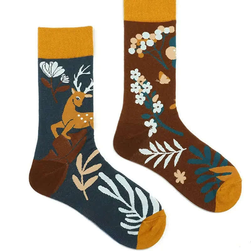 Chaussettes courtes à motif de cerf - image 1