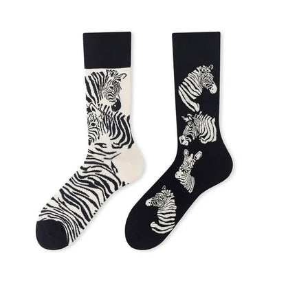 Chaussettes zébrées amusantes - image 1