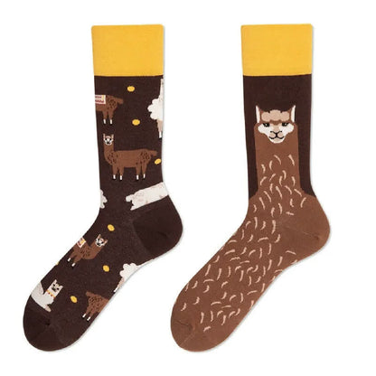 Chaussettes courtes en alpaga marron - image 1