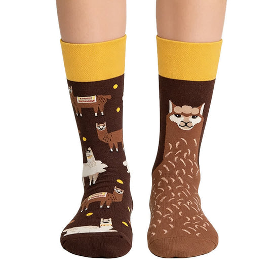 Chaussettes courtes en alpaga marron - Brun - UE36-43 (US3-10) - image 0