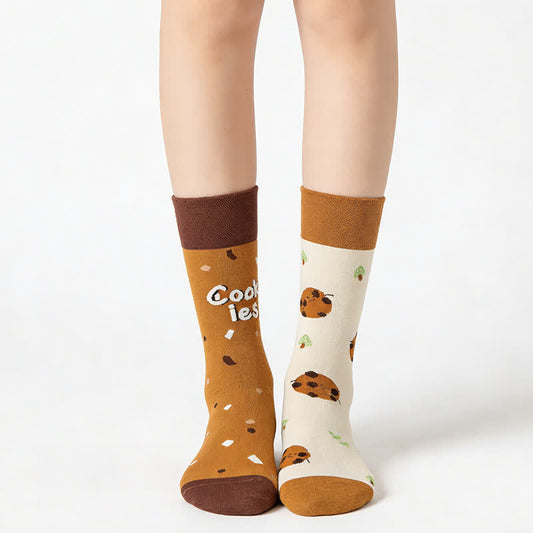 Chaussettes fantaisie Cookie Quarter - Brun - UE36-43 (US3-10) - image 0