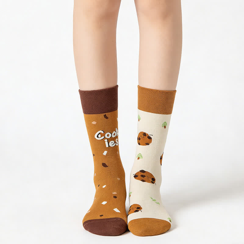 Chaussettes fantaisie Cookie Quarter - Brun - UE36-43 (US3-10) - image 0