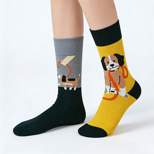 Chaussettes mignonnes pour chiens - Jaune - EU36-43 (US3-10) - image 0