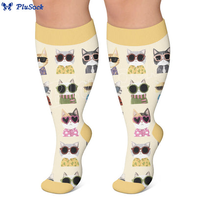Chaussettes de compression grande taille à motif chien - image 2