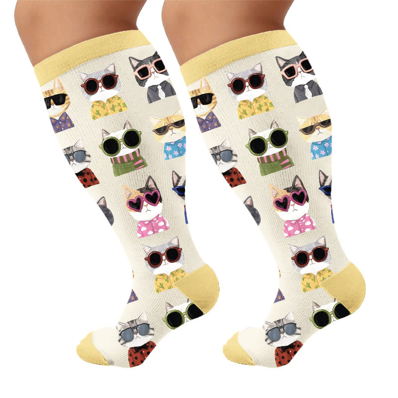 Chaussettes de compression imprimées avec portraits de chiens grande taille - Tendance (1 paire) - 4XL - image 5