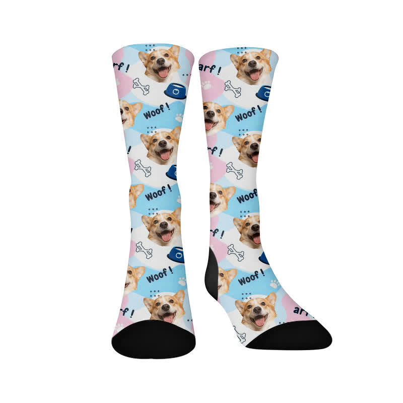 Chaussettes courtes mignonnes avec un chien - image 1