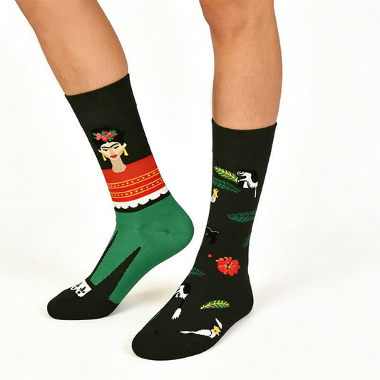 Chaussettes courtes en coton Forest Queen - Noir - UE36-43 (US3-10) - image 0