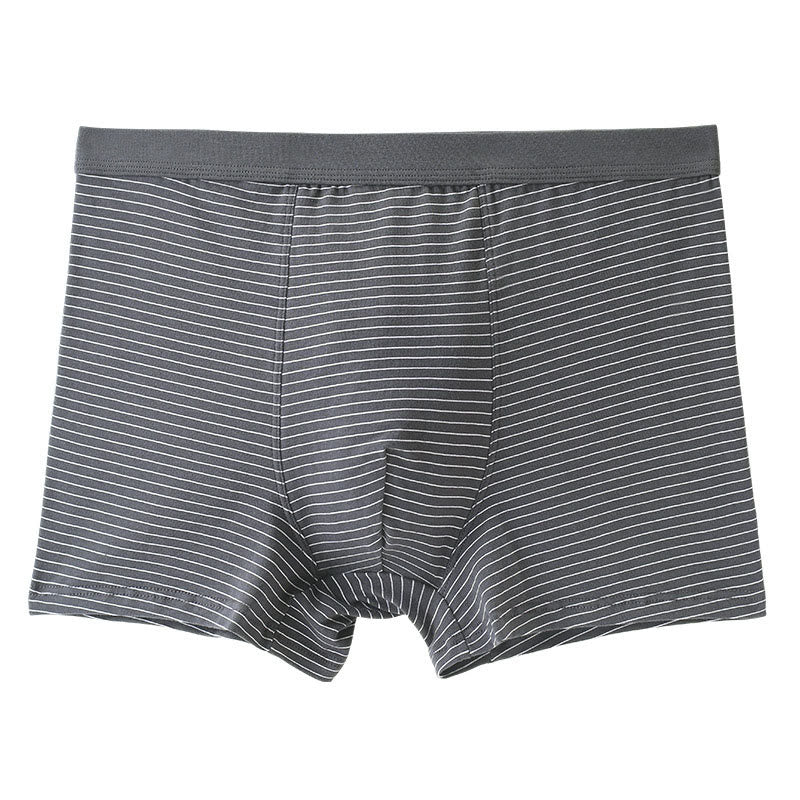Boxers à rayures en coton - Gris - 9XL - image 1