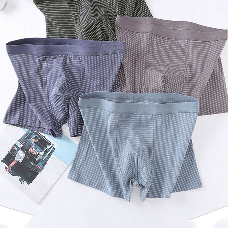 Boxers à rayures en coton - image 0