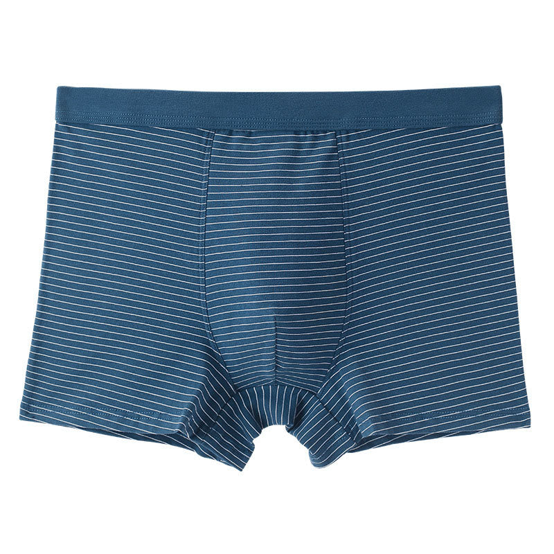 Boxers à rayures en coton - Bleu foncé - 9XL - image 9