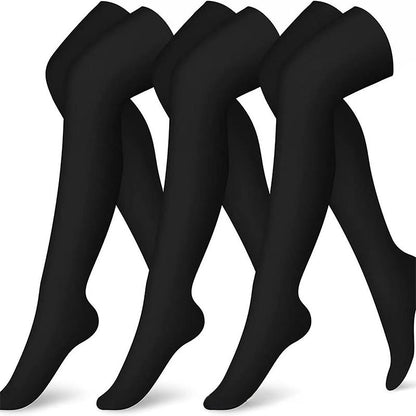 Chaussettes de compression montantes Fuchsia, bleu marine et noires (3 paires) - image 9