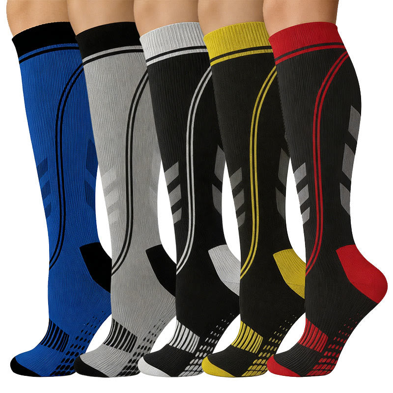 Chaussettes de compression de soutien pour le sport (5 paires) - Multicolore - S/M - image 0