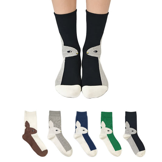 Chaussettes mi-mollet à blocs de couleur lapin de Pâques (3 paires) - Multicolore - EU36-40(US3-7) - image 0