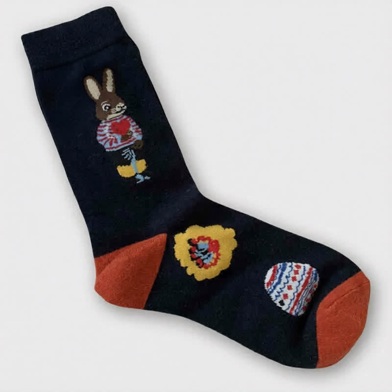 Chaussettes courtes à motif lapin de Pâques (3 paires) - image 4