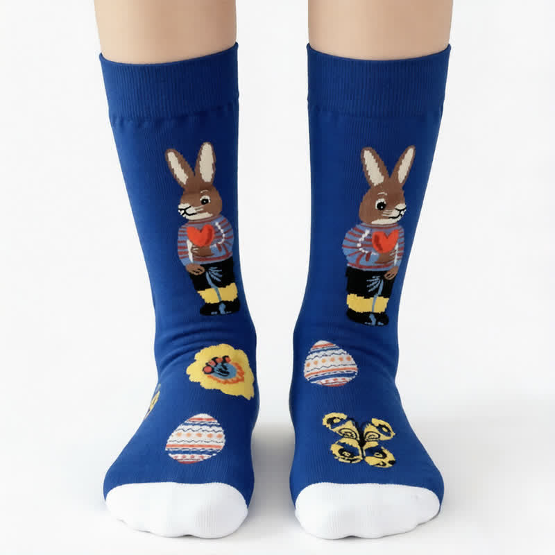 Chaussettes courtes à motif lapin de Pâques (3 paires) - image 3