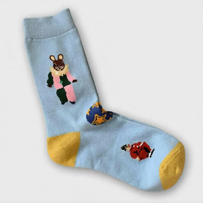 Chaussettes courtes à motif lapin de Pâques (3 paires) - image 5