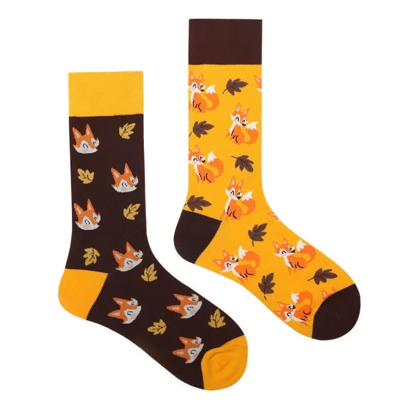 Chaussettes courtes mignonnes à motif renard - image 1